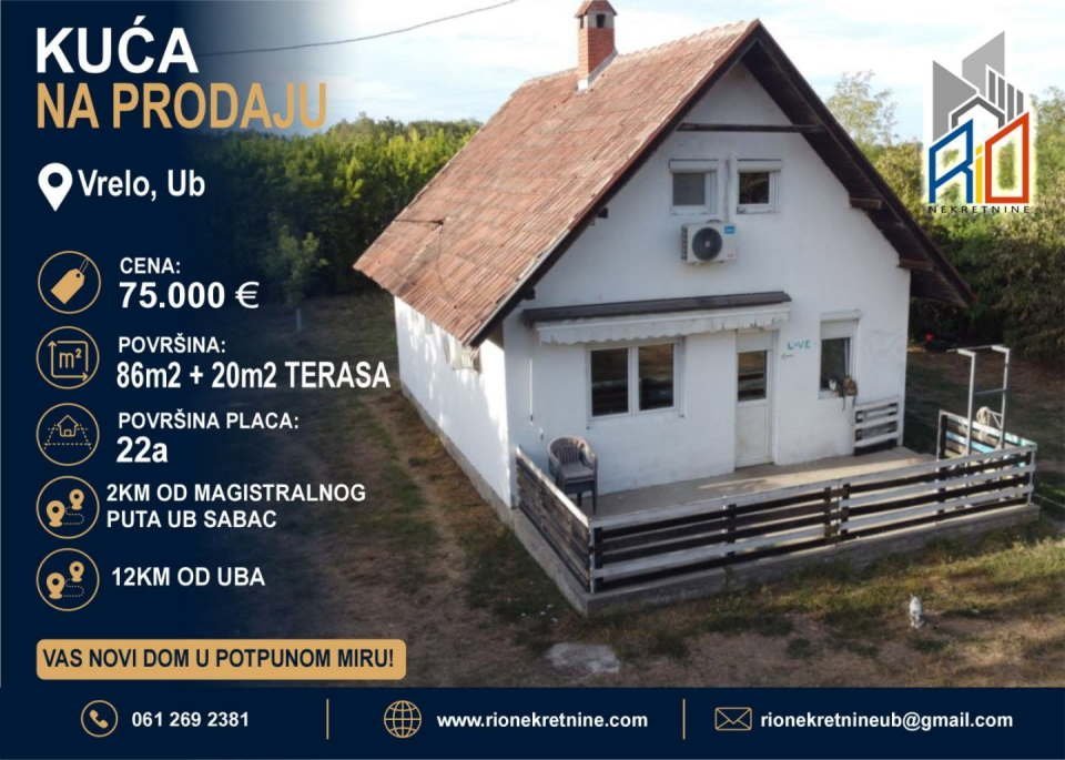 NA PRODAJU! Useljiva kuća u Vrelu kod Uba!