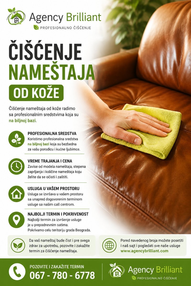 Čišćenje nameštaja od kože