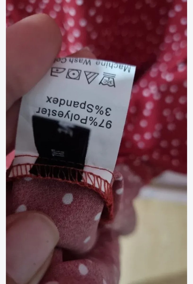 Crvena haljina na tufne 3XL (Rastegljiva)