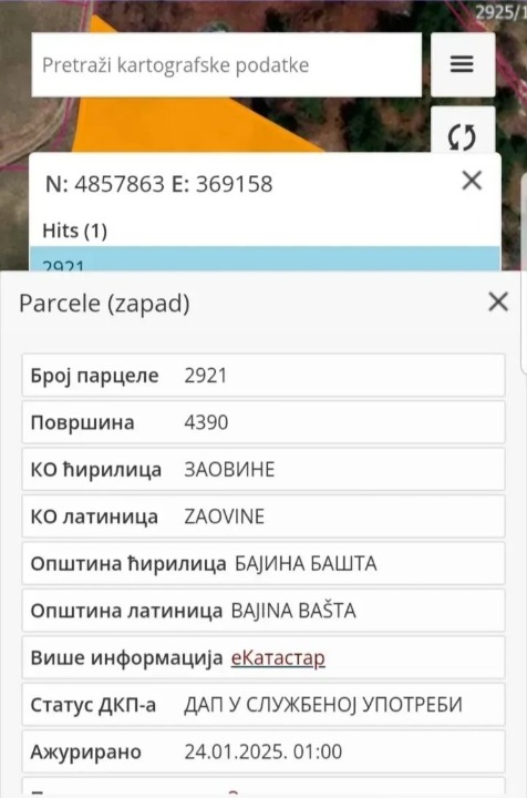 Zaovine/Vasilici 44 ara