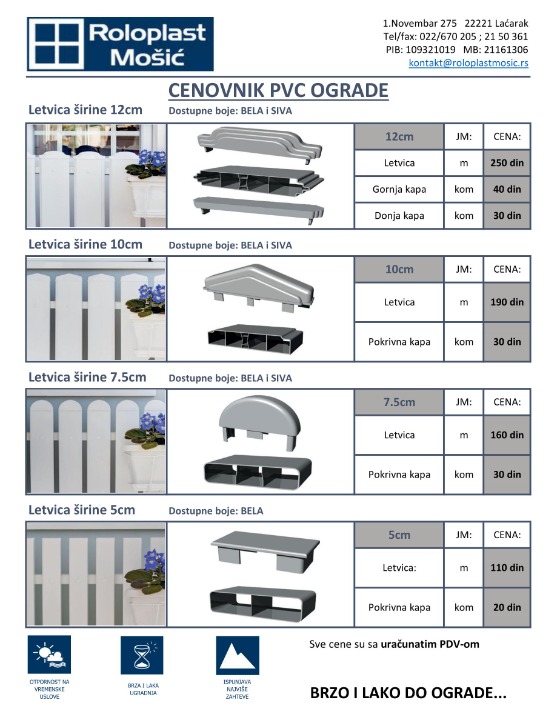 PVC ograda 